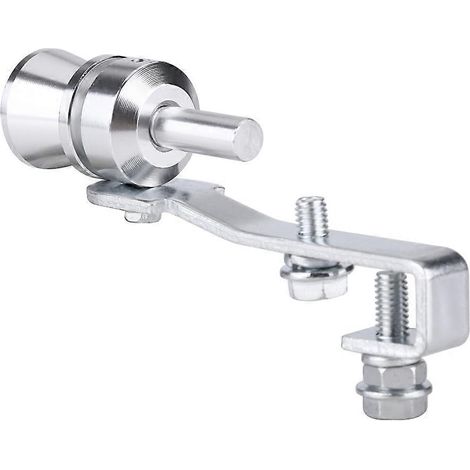 Sifflet d'échappement turbo argenté pour voiture, silencieux, simulateur de soupape de décharge automatique M (1/2)