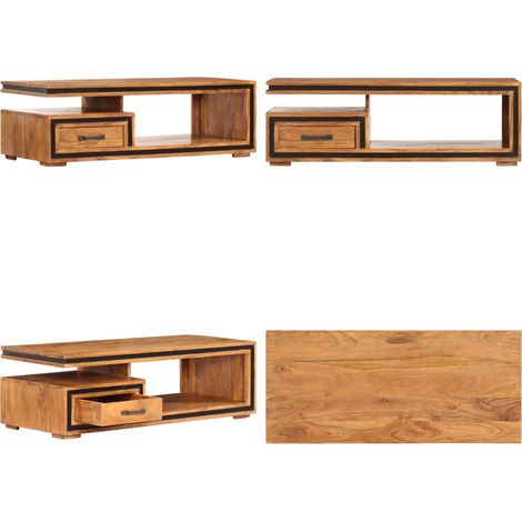 vidaXL Couchtisch Massivholz Akazie 100x45x33 cm (1/5)