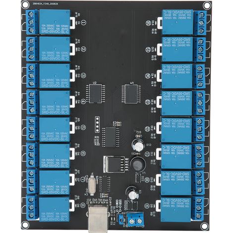 16-Kanal 936V SPDT Schaltrelaismodul, gesteuert über USB, optoisolierte Platine (1/5)