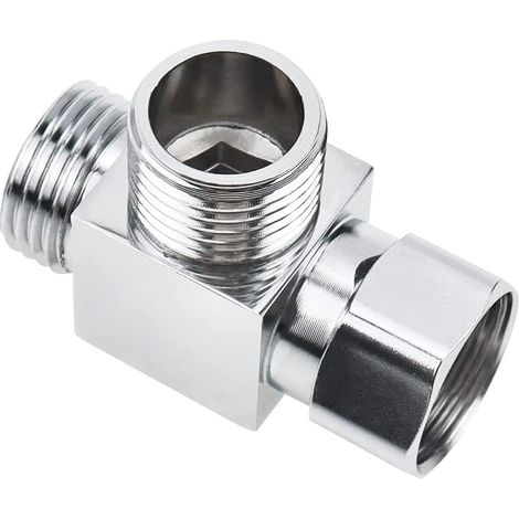 Tuyau de gaz à trois voies chauffe-eau raccords en cuivre coude en direct joint de tuyau d'eau 304 acier inoxydable (1/2)