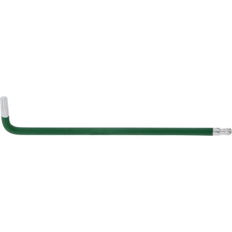 KS TOOLS CLÉ MÂLE COUDÉE TORX À TÊTE SPHÉRIQUE, XL, T25, VERT FONCÉ 151.4274 (1/4)