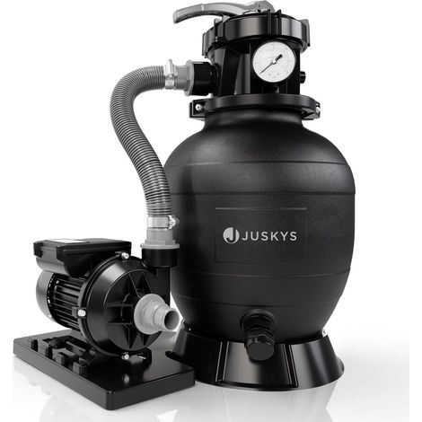 Impianto di filtrazione a sabbia per piscine fino a 47 m³ 400 Watt senza funzione timer Pompa per filtro a sabbia con sfere filtranti per un'acqua limpida
