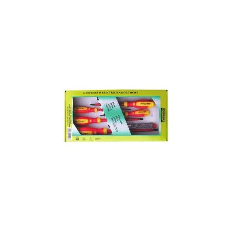 Juego de 6 destornilladores 1000 Volt OUTIFRANCE