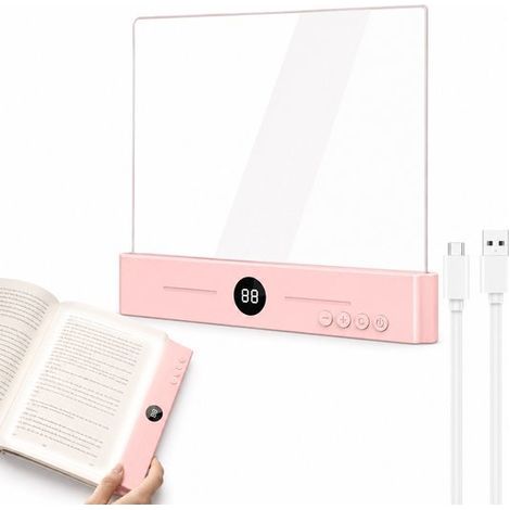 LED-Lesetafel – Rosa – Transparente Leselampe – Intelligenter Timer und Display (1/5)