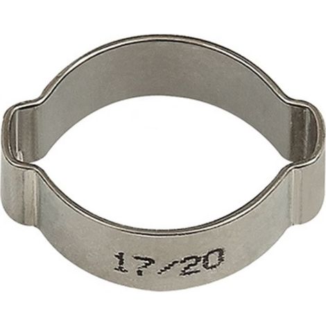 Riegler 50x fascetta stringitubo 2 orecchie acciaio inossidabile 1.4301 (W4) campo di serraggio 17 - 20 mm - 179468 (1/2)
