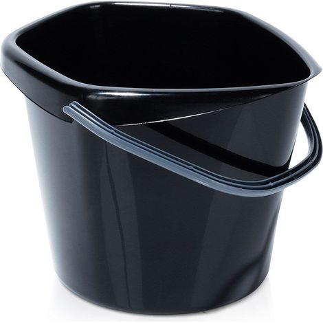 Seau en plastique noir de 5 litres (1/5)