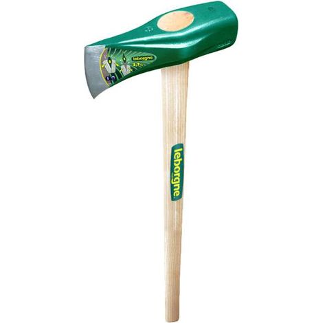 Leborgne – Merlin éclateur 3,7 kg – Manche en bois 90 cm – Large taillant pour fendre grandes longueurs – Nez d'accrochage