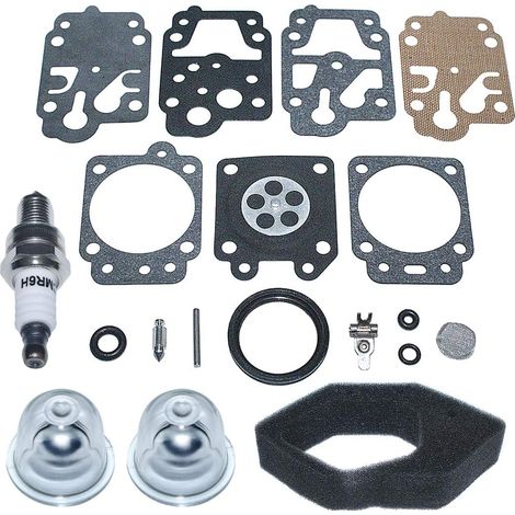 Kit de réparation de carburateur pour Honda GX25 GX 25 avec filtre à air, ampoule d'amorçage, bougie d'allumage, Filtre à air, Kit de réparation de carburateur, Bougie d'allumage, Ampoule d'amorçage (1/5)