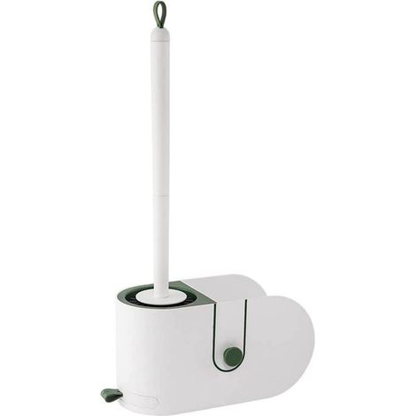 Moderne weiße Toilette ohne Bohren, WC-Reiniger, Badbürste, Toilettenartikel, WC-Bürstenhalter (1/5)