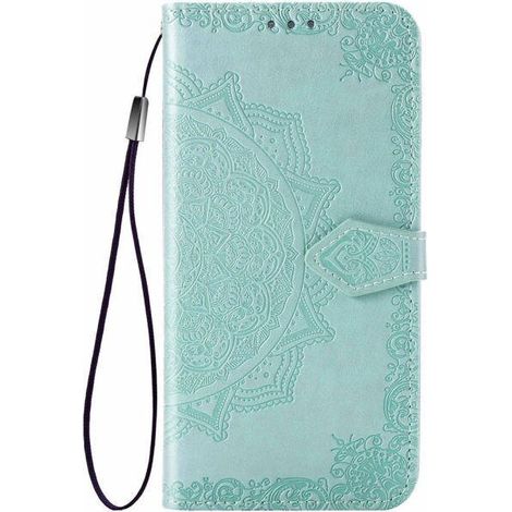 Funda tipo libro para Samsung Galaxy M52 5G, Mandala, menta (1/3)