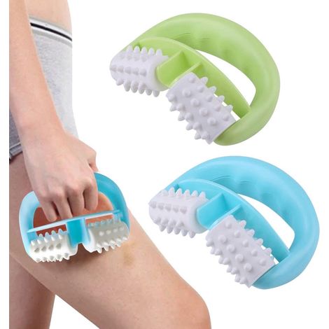 Set di 2 - Massaggiatore - Massaggiatore a rullo manuale - Massaggiatore portatile - Rullo massaggiatore muscolare - Rullo massaggiatore muscolare per gambe e braccia leggero - 2 - M (1/3)