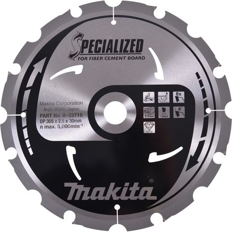 MAKITA PIŁA TARCZOWA 305x25,4x 8z SPECJALIZED FIBER CEMENT WŁÓKNISTY