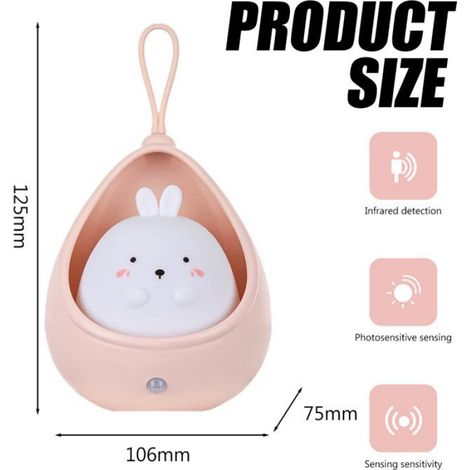 Veilleuse - - Rechargeable - Détecteur de mouvement - LED - Décoration chambre (1/5)