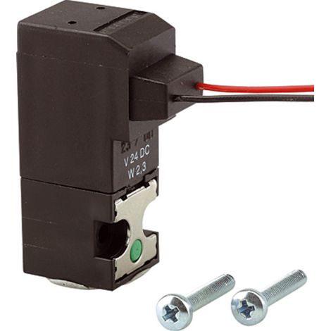 Riegler 3/2-Mini-Magnetventil direktgesteuert NO, 24 VDC, Kabel 30 cm (1/2)