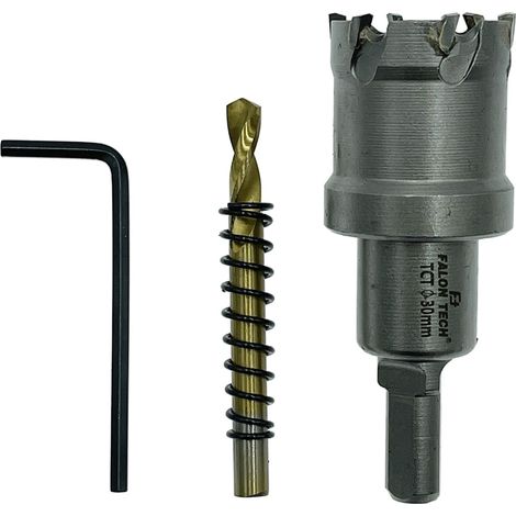 Scie cloche en carbure, foret de 30 mm pour métal, acier inoxydable, aluminium et bois