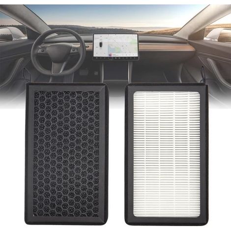 Lot de 2 filtres à air HEPA pour Tesla Model 3 et Y 2017-2022 (1/4)