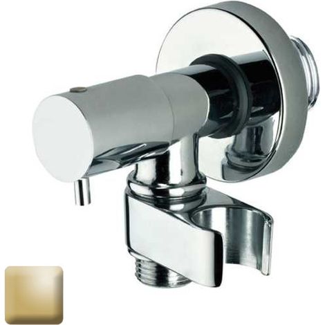 Robinet d’arrêt 1/2”M avec support de douche or - BOSSINI E57000021 (1/2)