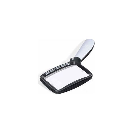 Loupe de lecture rectangulaire à 5 LED, 2 intensités, grossissement 2x, pour personnes âgées, hobbies, horlogerie – (1/5)