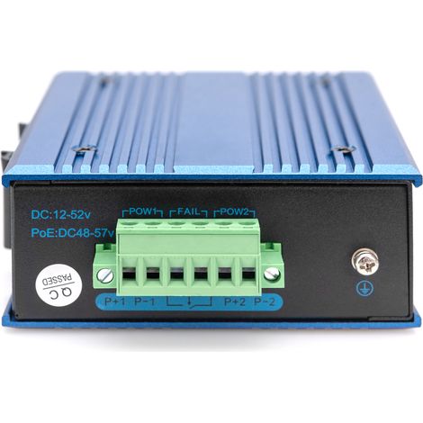 Digitus Digitus Switch PoE di rete Fast Ethernet a 4 porte, industriale, non gestito, 1 collegamento SFP