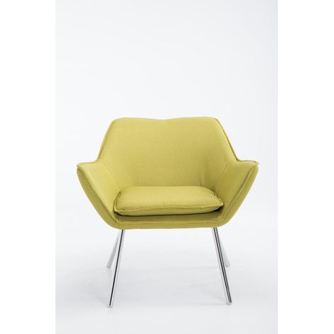 Poltroncina lounge Caracas in tessuto verde (1/5)