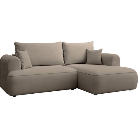 Selsey Ovo Mini - Eckschlafsofa rechtsseitig mit Stauraum, Easy-Clean-Chenille-Bezug, greige (1/5)