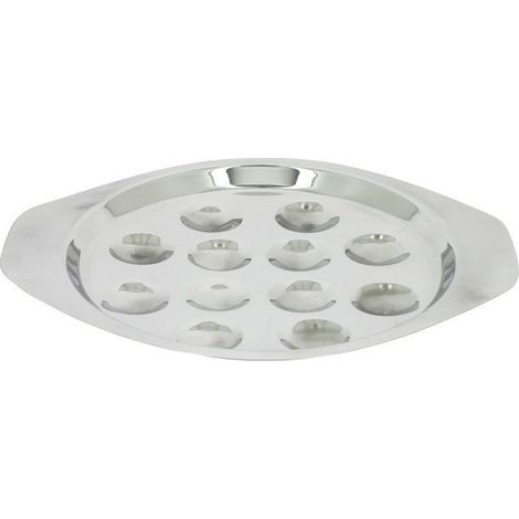 6 x plats à escargots 12 trous - Inox - Menastyl