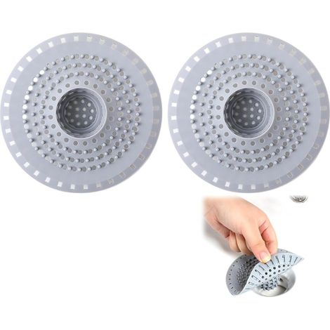 Évier et Baignoire Filtre de Vidange en Silicone avec Ventouses Antidérapantes (1/5)