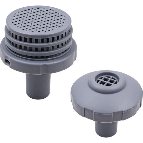 Kits de connecteurs de Jet d'eau de Piscine avec Grille de crépine de Sortie, buse d'entrée et Bouchon de Trou avec raccords de 1,25 Pouces (1/5)