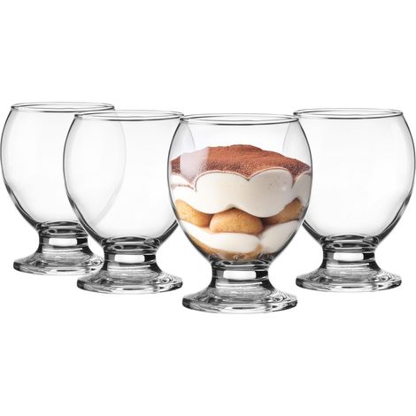 Lot de 4 à glace 0,28 litre, bols à dessert, à cocktail, à eau, à gobelet, passent au lave-vaisselle, pour enfants, petits 4 x 280 ml (1/5)
