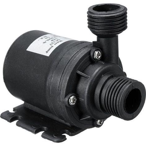 Pompe à Eau DC 12V Pompe à Eau Submersible sans Brosse, Pompe Amphibie 800L/H 5M pour Bassin Aquarium Aquarium Fontaine Solaire Piscine Système de Circulation d'Eau (AW500T Pompe à Eau DC12V) (1/5)