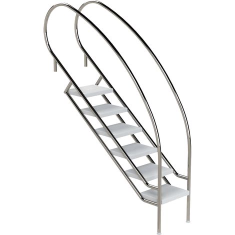 Eichenwald Pooltreppe Modell 08.2 Miami Swing Beckentiefe 1599mm Ausladung 1588mm 6 ABS-Stufen