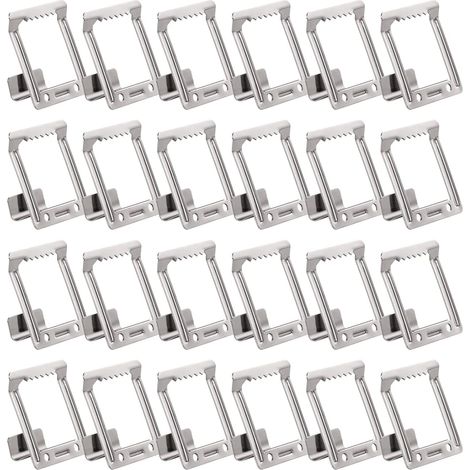 24 clip per cornici, 15 mm, gancio per appendere, nere. (1/5)