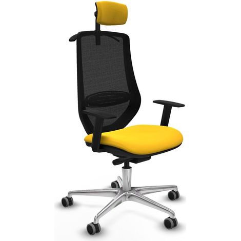 piqueras-y-crespo Chaise Ergonomique Jaune Bureau (1/3)