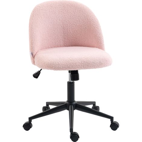 Teddy Fleece Office Chair Wheels - Light Pink (1/5)