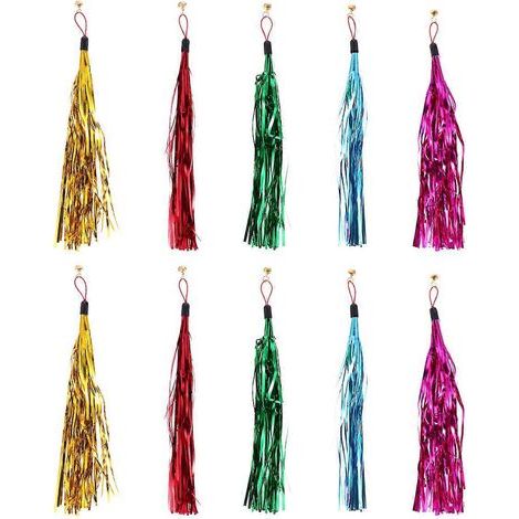 Lot de 10 recharges pour jouet à chat avec clochette pour chatons-27X5CM-Assorted Color (1/4)