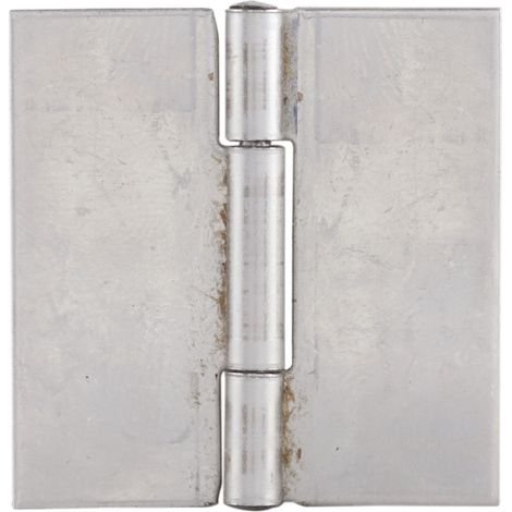 Anschweißscharnier mit festem Stift, 40 x 40 x 1mm, Rollen ø 4,7 mm, Edelstahl
