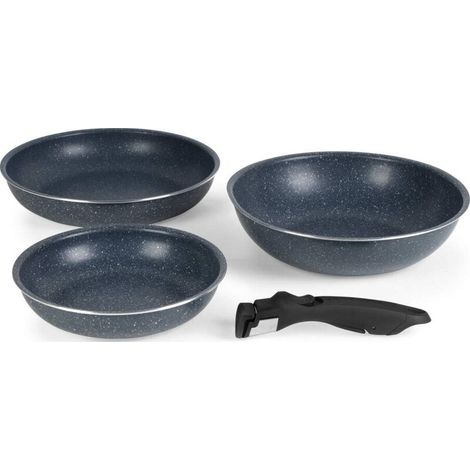 Juego de freír Russell Hobbs RH03296 Nightfall Stone de 4 piezas con pinzas inteligentes (1/3)