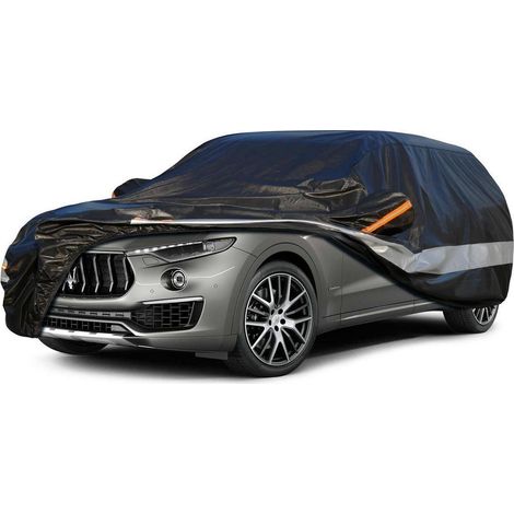 Autoabdeckung 10 Schichten Wasserdicht Atmungsaktiv für Maserati Levante (2016-2023) Schwarz (1/5)