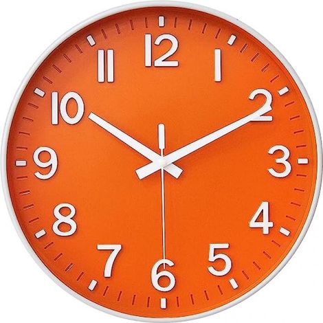 Wall clock 12 inches silent no ticking modern style wall clock suitable for living room bedroom kitchen office classroom decoration