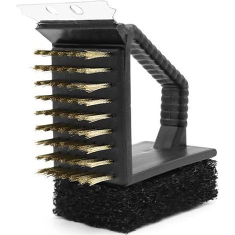 Brosse nettoyage cage oiseaux 3-en-1, triangle en acier inoxydable, multifonction, idéale pour taches tenaces et entretien quotidien des cages d'oiseaux (1/4)