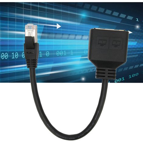Adaptateur RJ45 1 vers 2 Ports pour Réseaux CAT7, Câble de Raccordement et Division de Signal Haute Performance