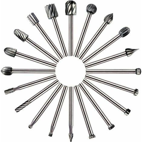 20-teiliges HSS-Rotationswerkzeugset, Holzfräser, Holzfräser, geeignet für Dremel/DIY-Holzbearbeitungszubehör, Rotationsgravierwerkzeug (1/5)