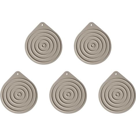 Set di 5 scaldapiatti in silicone per microonde, tappetini antiscivolo per alimenti, ideali per forno e cottura in padella. (1/5)