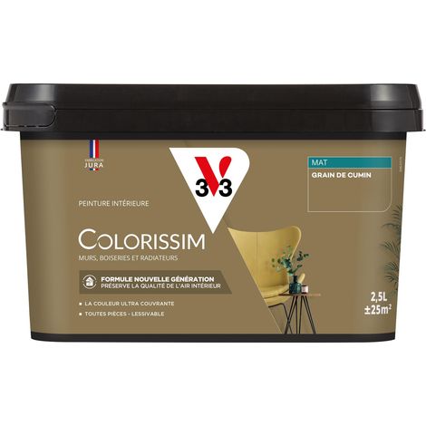 Peinture murale intérieure Colorissim® V33 Grain de cumin Mat 2,5L