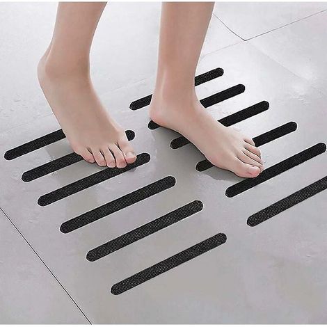 ILoveMilan Couleur noire transparente salle de bain autocollant antidérapant baignoire bande antidérapante marche d'escalier transparent PEVA bande antidérapante (1/2)