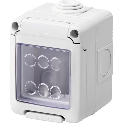 Gewiss GW27042 Gehäuse für System 2-Platz-Leuchten wasserdicht grau RAL 7035 IP55