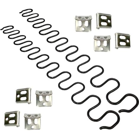 JJDD Ressorts de rechange pour canapé 2 pièces de 50,8 cm avec 8 clips en S, 4,0 fils de diamètre Kit (1/5)