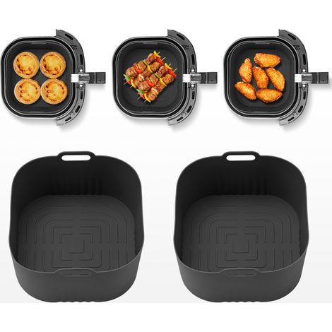 2 Silikonschüsseln für Heißluftfritteusen – Passend für Philips HD9252, HD9200 und HD9255 – Zubehör für Heißluftfritteusen (1/2)