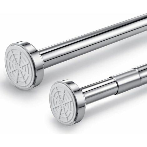 Tringle à rideau en acier inoxydable sans perçage (85cm-145cm, 1 tringle) (1/5)