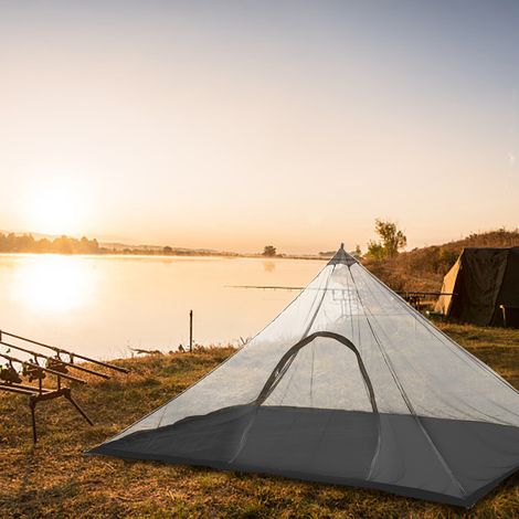 Tente de Camping avec sac de transport, maille extérieure résistante à l'eau pour sac à dos, randonnée, pêche (1/5)